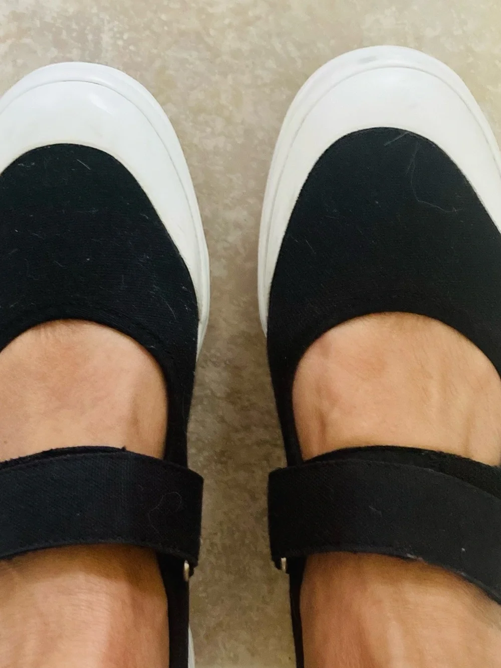 Keds Black Mary Jane Platform Sneakers with White Sole
